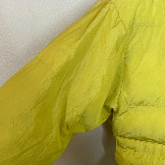OOF WEAR Puffer Jacket 9108 In Nylon Crispy with Waist Belt Size 2 Citron Yellow - Picture 8 of 16